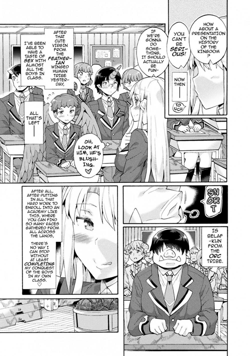 Hentai Manga Comic-Bitch School President Elf's First Time With a Virgin Orc-Chapter 1-6